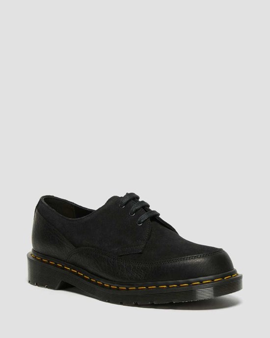 Black Durango Men's Dr Martens 1461 Guard Made in England Leather Oxford Shoes | ULW-523640