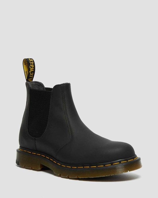 Black Snowplow Women's Dr Martens 2976 DM's Wintergrip Chelsea Boots | QSW-520814