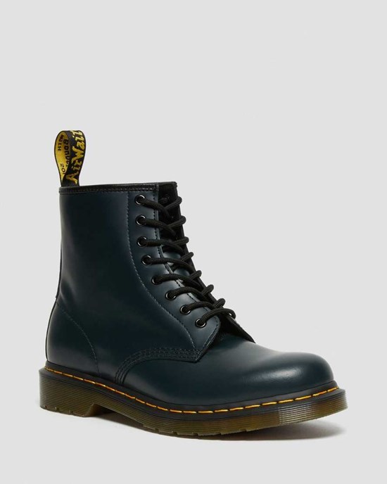 Navy Smooth Leather Women's Dr Martens 1460 Smooth Leather Lace Up Boots | KGY-809245