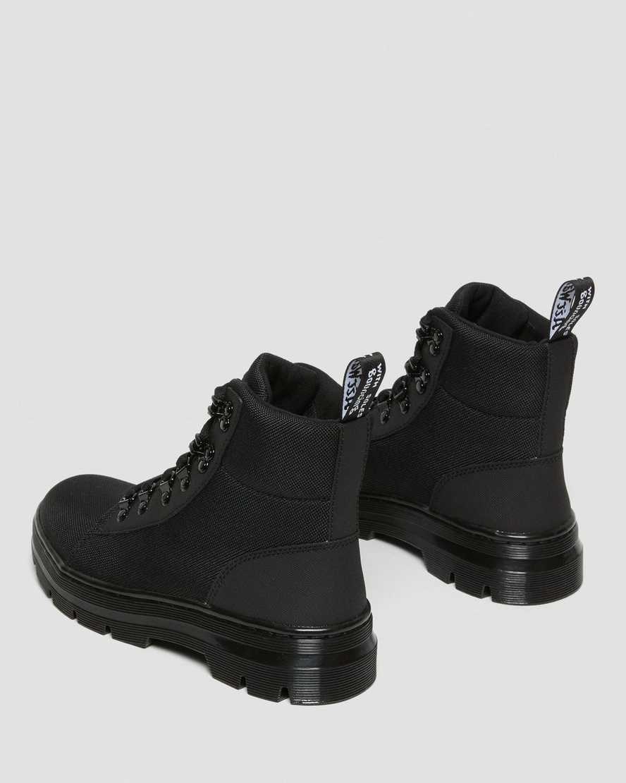 Black Ajax Women's Dr Martens Combs Poly Lace Up Boots | GLE-745926