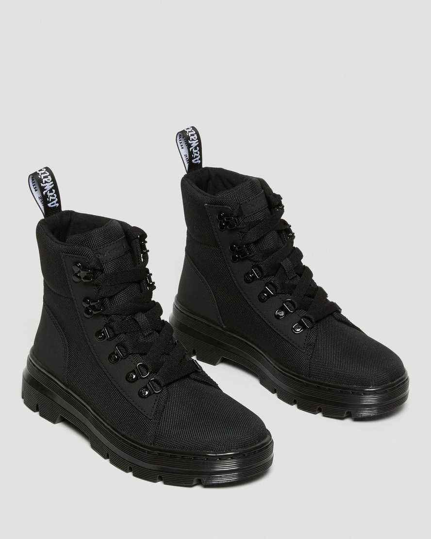 Black Ajax Women's Dr Martens Combs Poly Lace Up Boots | GLE-745926