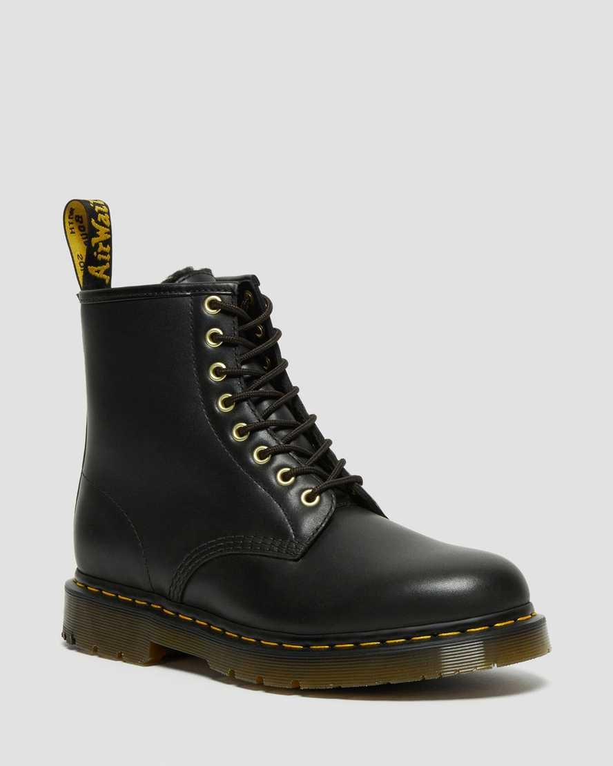 Black Blizzard Wp Women's Dr Martens 1460 DM's Wintergrip Leather Lace Up Boots | RDM-759143