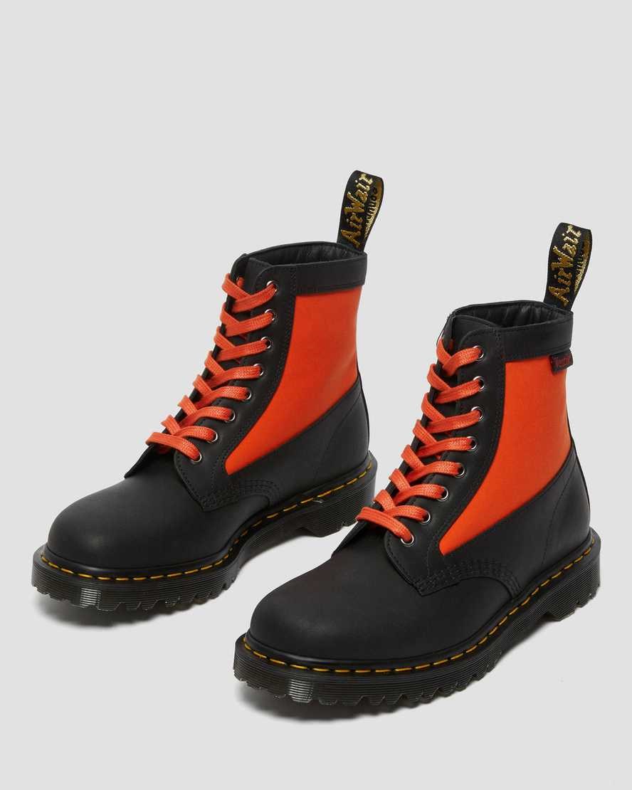 Black Dockyard Women's Dr Martens 1460 Panel Made in England Leather Lace Up Boots | RYM-608931