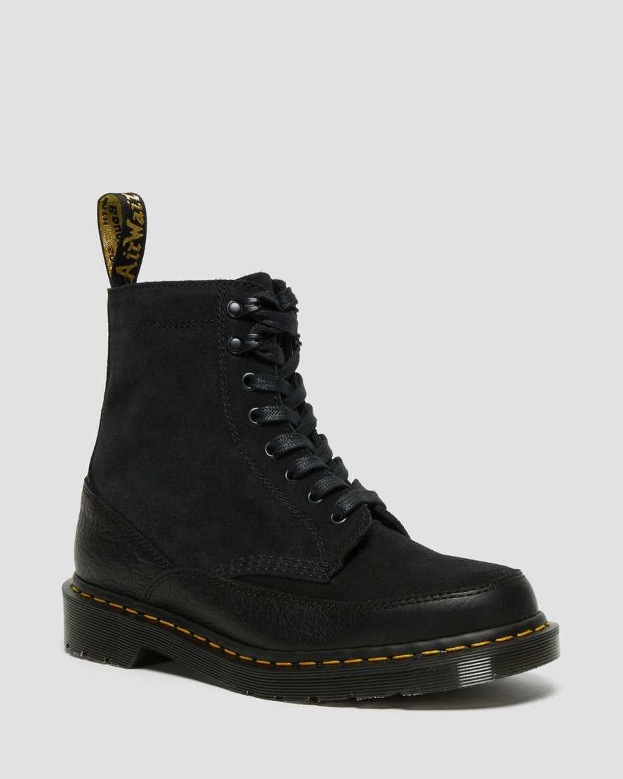 Black Durango Women\'s Dr Martens 1460 Guard Made in England Leather Lace Up Boots | LAY-645091