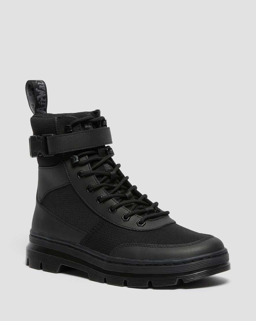 Black Element-poly Rip Stop Women's Dr Martens Combs Tech Poly Lace Up Boots | XZI-519240