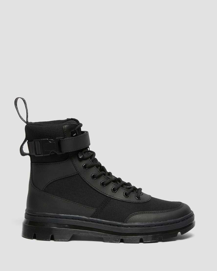 Black Element-poly Rip Stop Women's Dr Martens Combs Tech Poly Lace Up Boots | XZI-519240