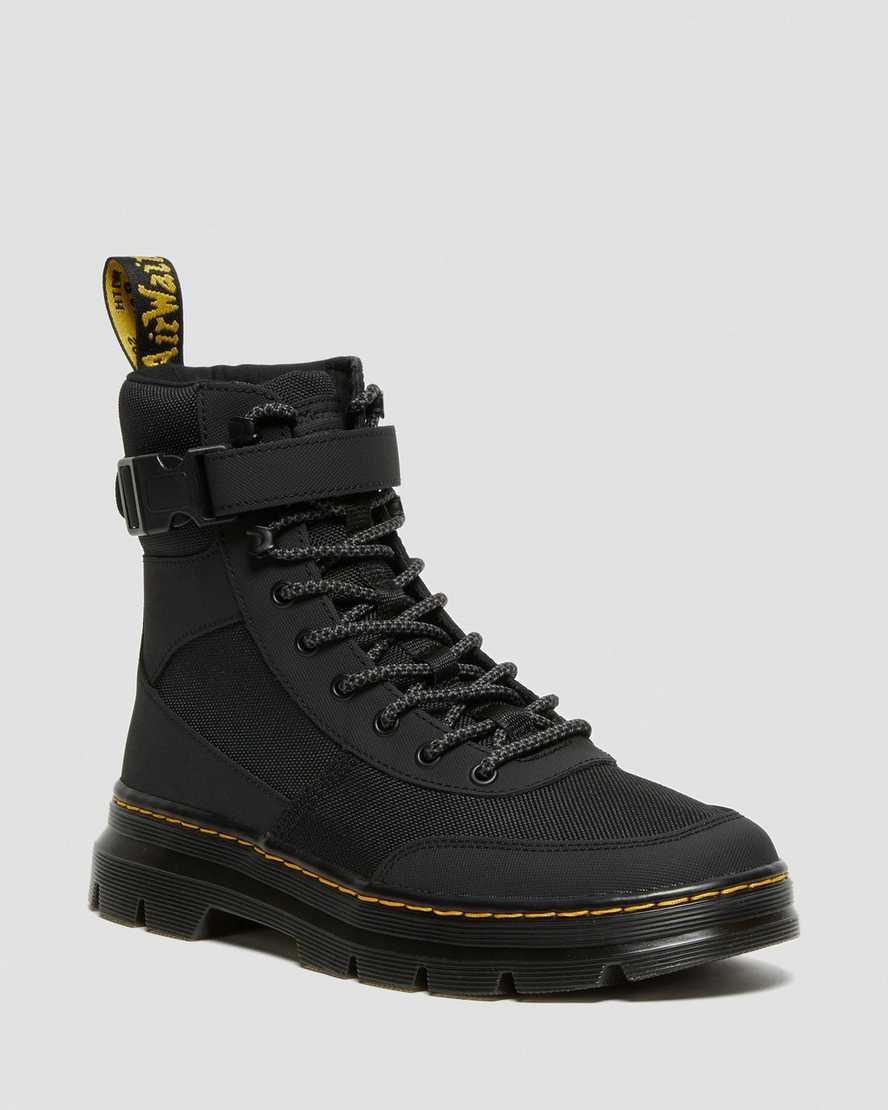 Black Extra Tough Nylon Women's Dr Martens Combs Tech Extra Tough Poly Lace Up Boots | EHK-526974