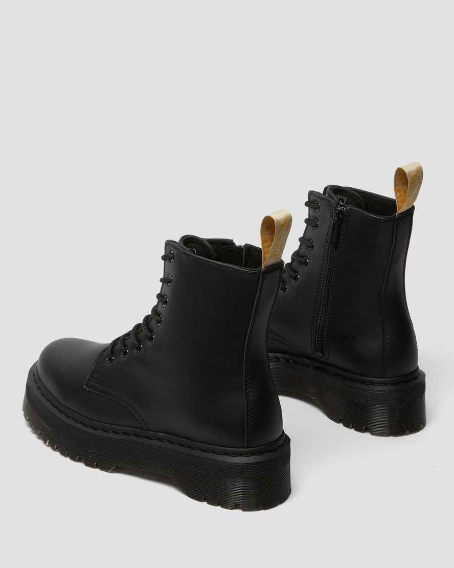 Black Felix Rub Off Women's Dr Martens Vegan Jadon II Mono Lace Up Boots | KOQUHZC-30