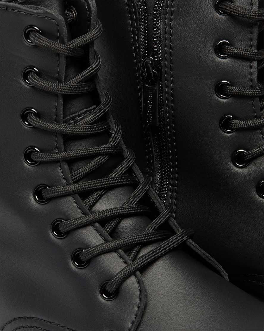 Black Felix Rub Off Women's Dr Martens Vegan Jadon II Mono Lace Up Boots | KOQUHZC-30