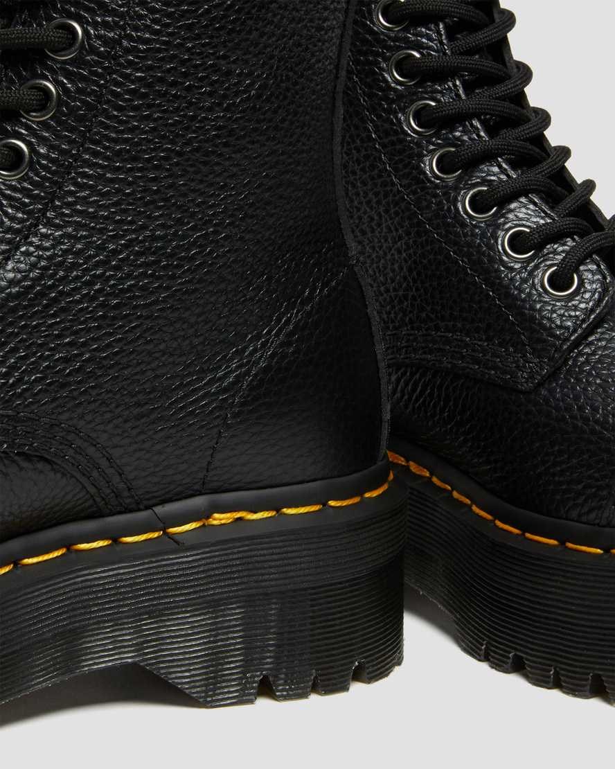 Black Milled Nappa Leather Women's Dr Martens Sinclair Milled Nappa Leather Lace Up Boots | XVCRDOP-71