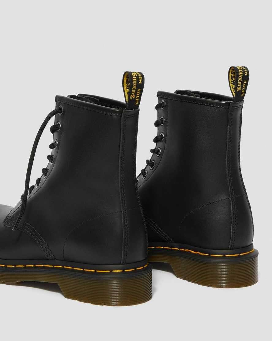 Black Nappa Women's Dr Martens 1460 Nappa Leather Lace Up Boots | AHE-895210