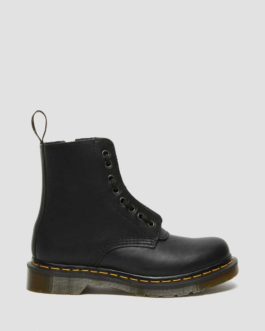 Black Nappa Women's Dr Martens 1460 Pascal Nappa Lace Up Boots | ROX-640735