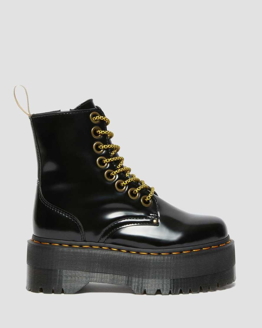 Black Oxford Women's Dr Martens Vegan Jadon Max Lace Up Boots | QEAJBNC-62