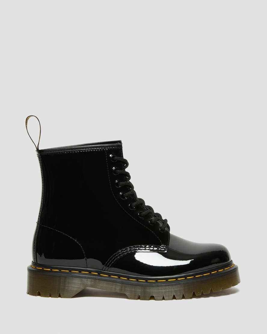 Black Patent Lamper Women's Dr Martens 1460 Bex Patent Leather Lace Up Boots | UGC-498671