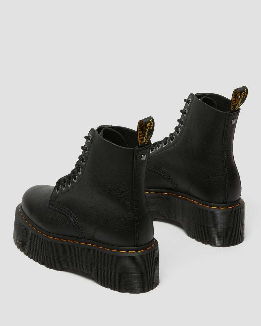 Black Pisa Women's Dr Martens 1460 Pascal Max Leather Lace Up Boots | LNH-507628