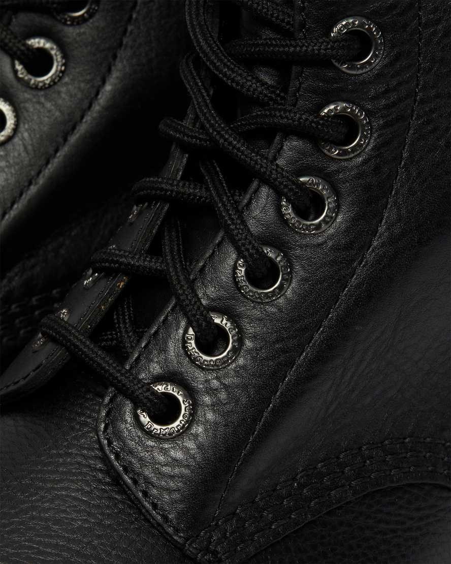 Black Pisa Women's Dr Martens 1460 Pascal Bex Pisa Leather Lace Up Boots | MWZ-809647