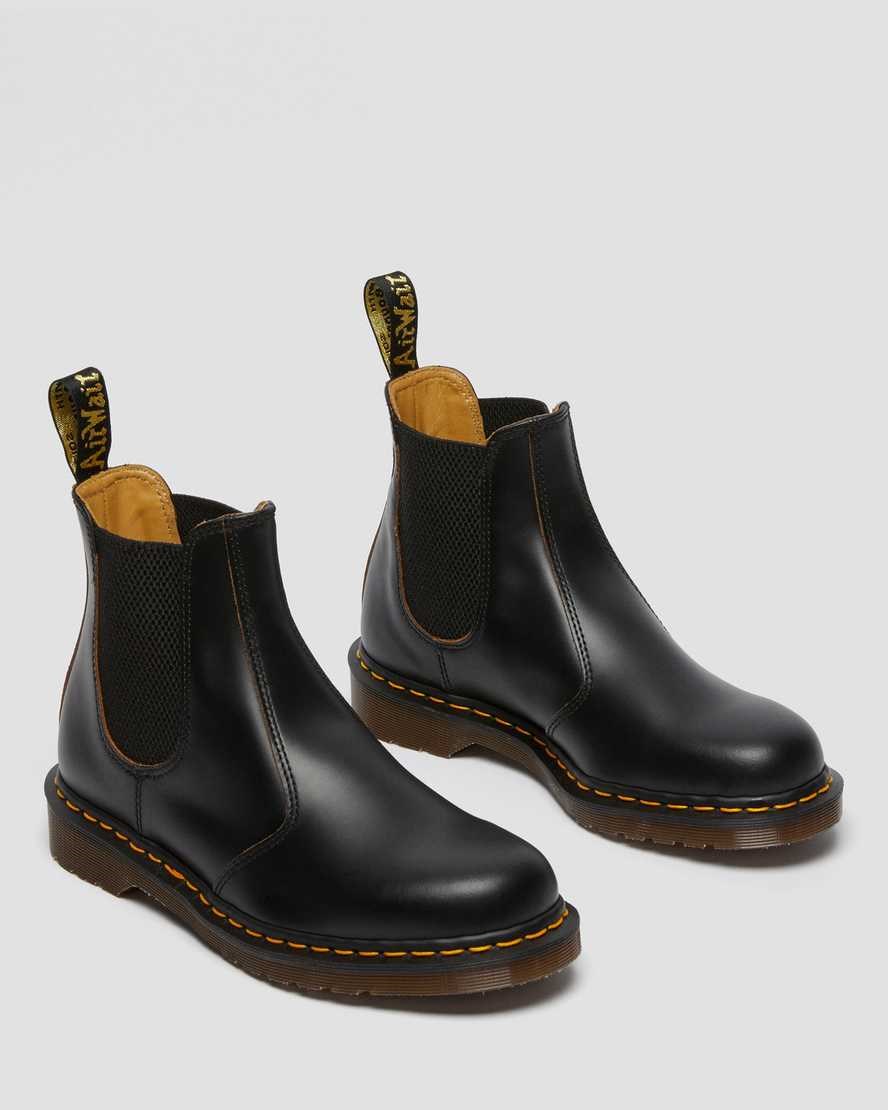 Black Quilon Women's Dr Martens 2976 Vintage Made In England Chelsea Boots | HSD-986142