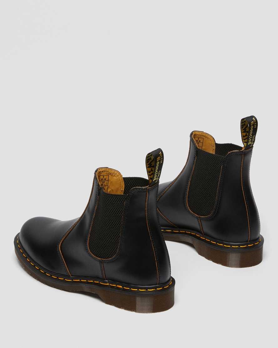 Black Quilon Women's Dr Martens 2976 Vintage Made In England Chelsea Boots | HSD-986142