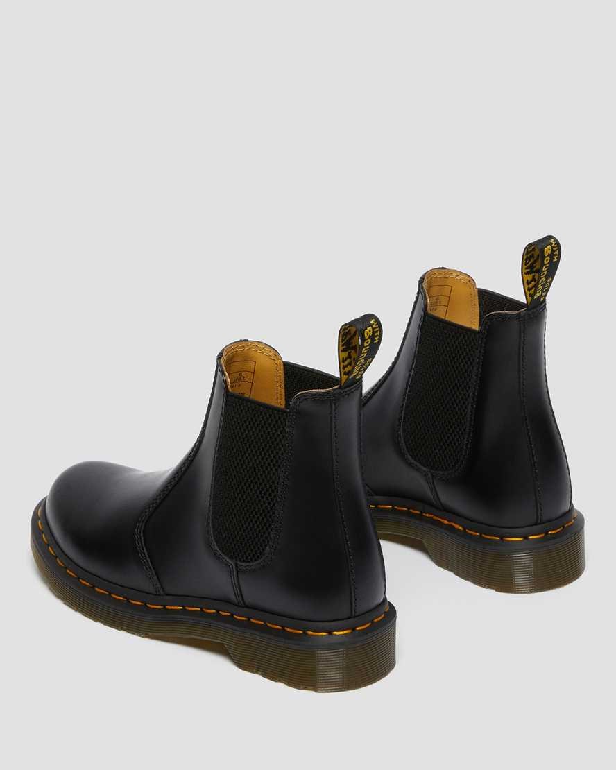 Black Smooth Leather Women's Dr Martens 2976 Smooth Leather Chelsea Boots | CDZ-063182
