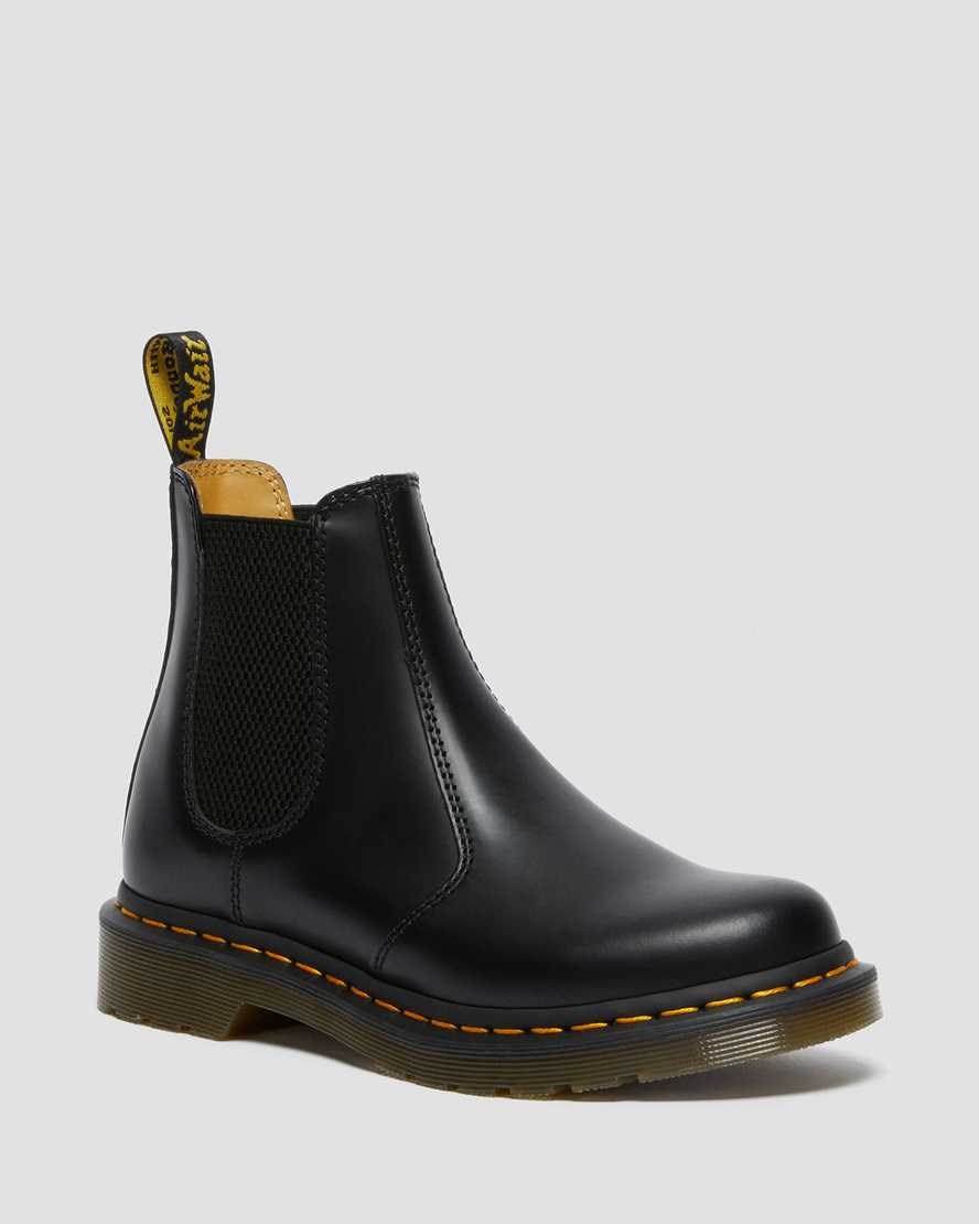 Black Smooth Leather Women\'s Dr Martens 2976 Smooth Leather Chelsea Boots | CDZ-063182