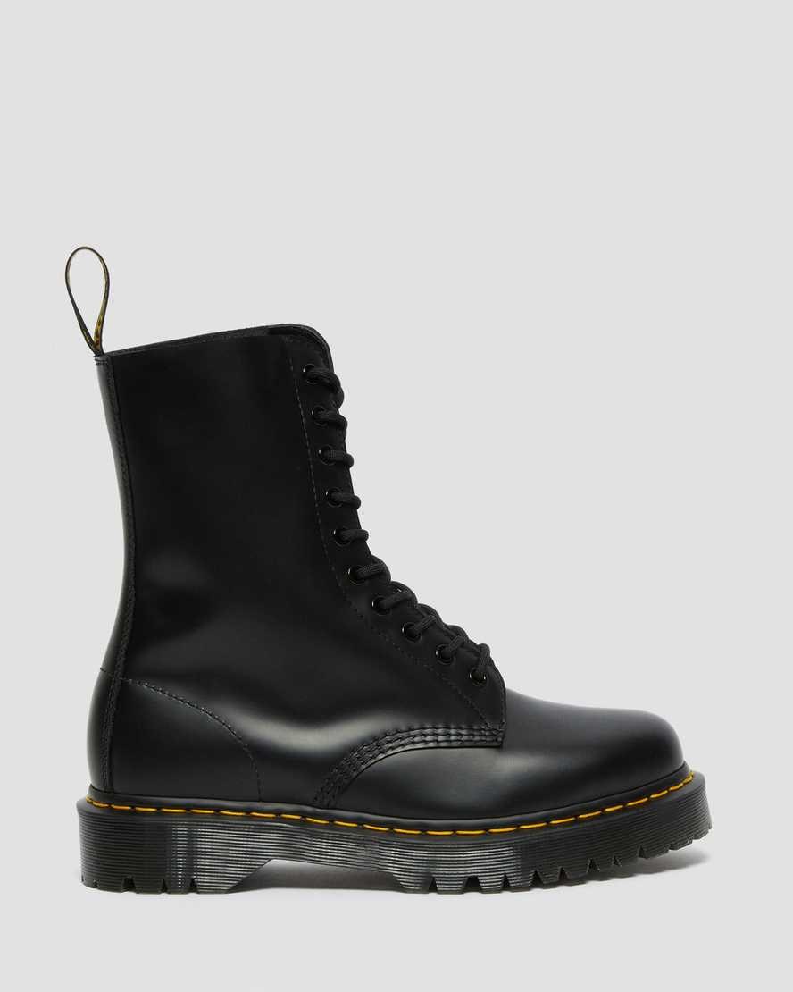 Black Smooth Leather Women's Dr Martens 1490 Bex Smooth Leather Lace Up Boots | GFD-018597