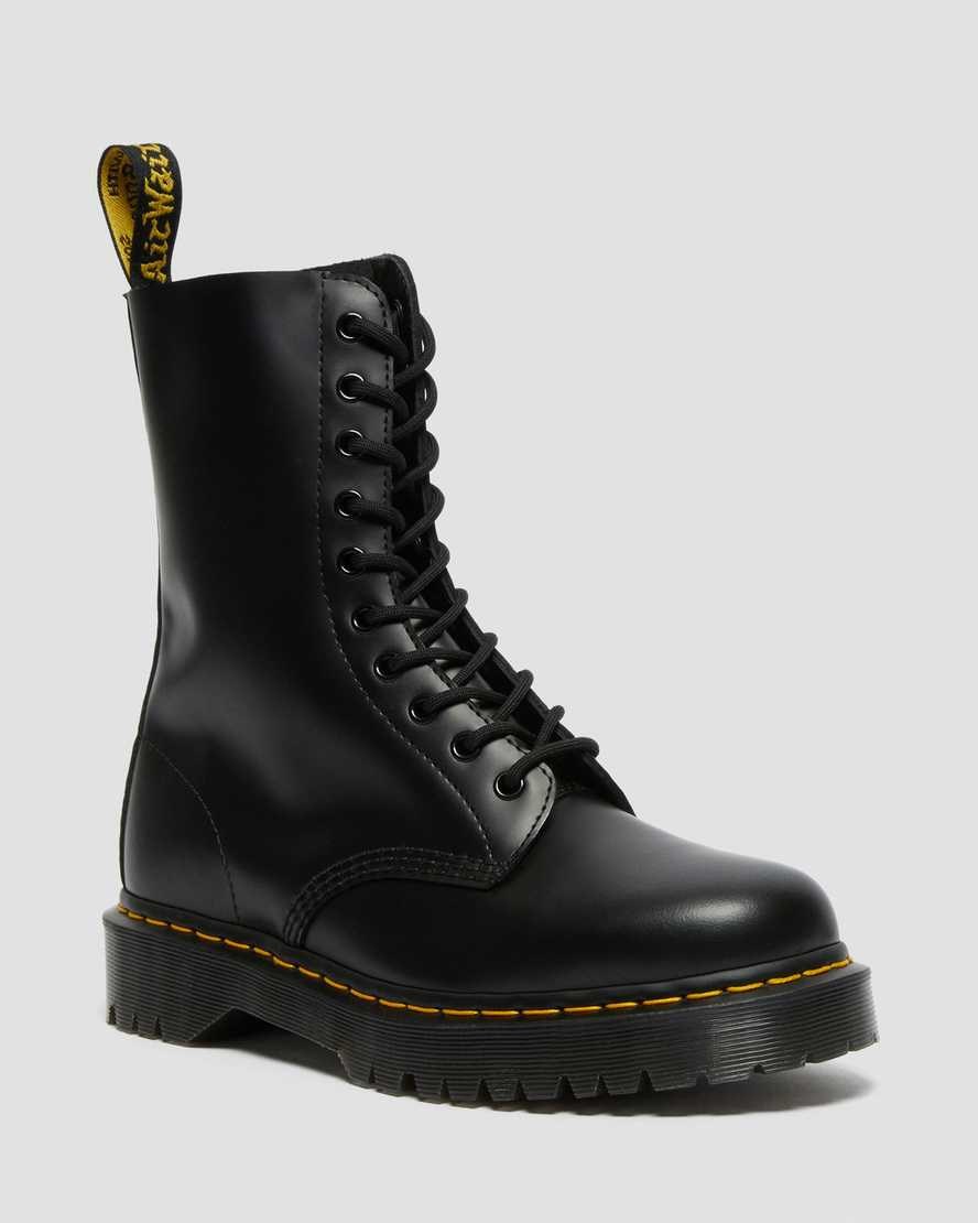 Black Smooth Leather Women\'s Dr Martens 1490 Bex Smooth Leather Lace Up Boots | GFD-018597