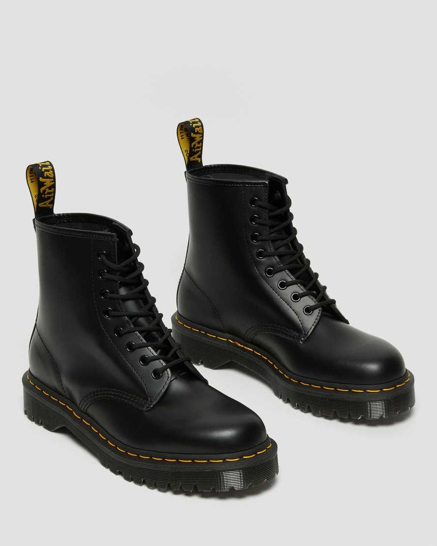 Black Smooth Leather Women's Dr Martens 1460 Bex Smooth Leather Lace Up Boots | GQN-549136