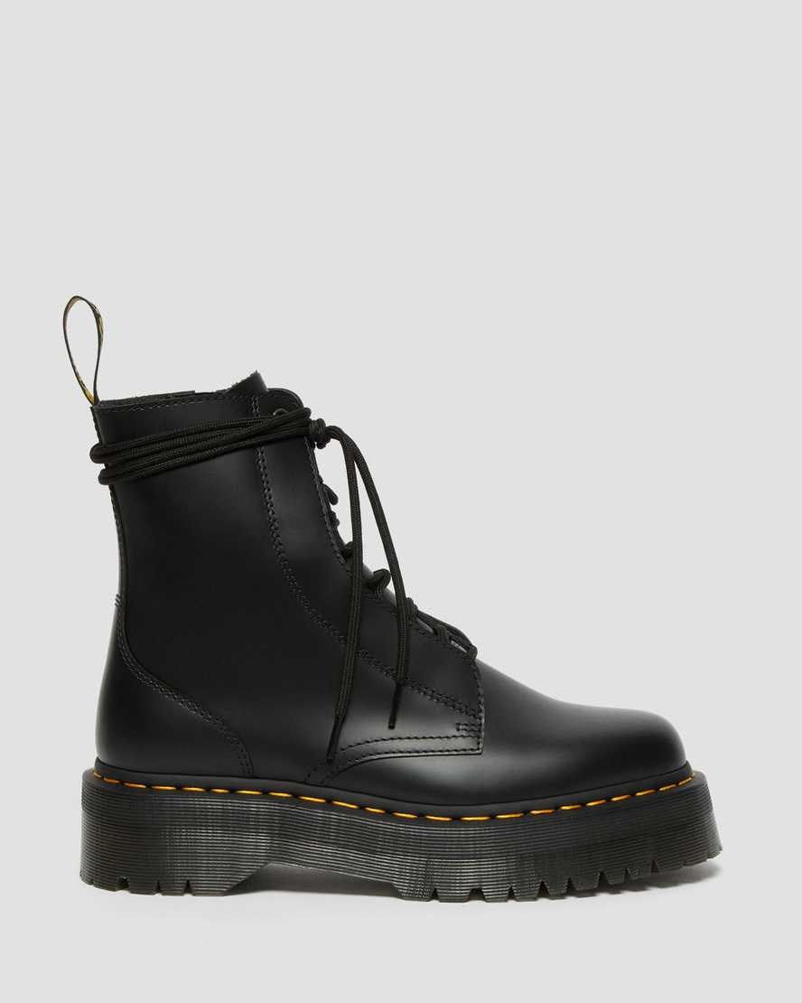 Black Smooth Leather Women's Dr Martens Jarrick Smooth Leather Lace Up Boots | JKXYBVH-25