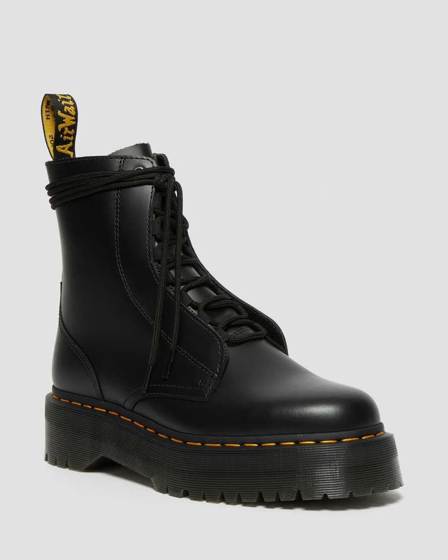 Black Smooth Leather Women\'s Dr Martens Jarrick Smooth Leather Lace Up Boots | JKXYBVH-25