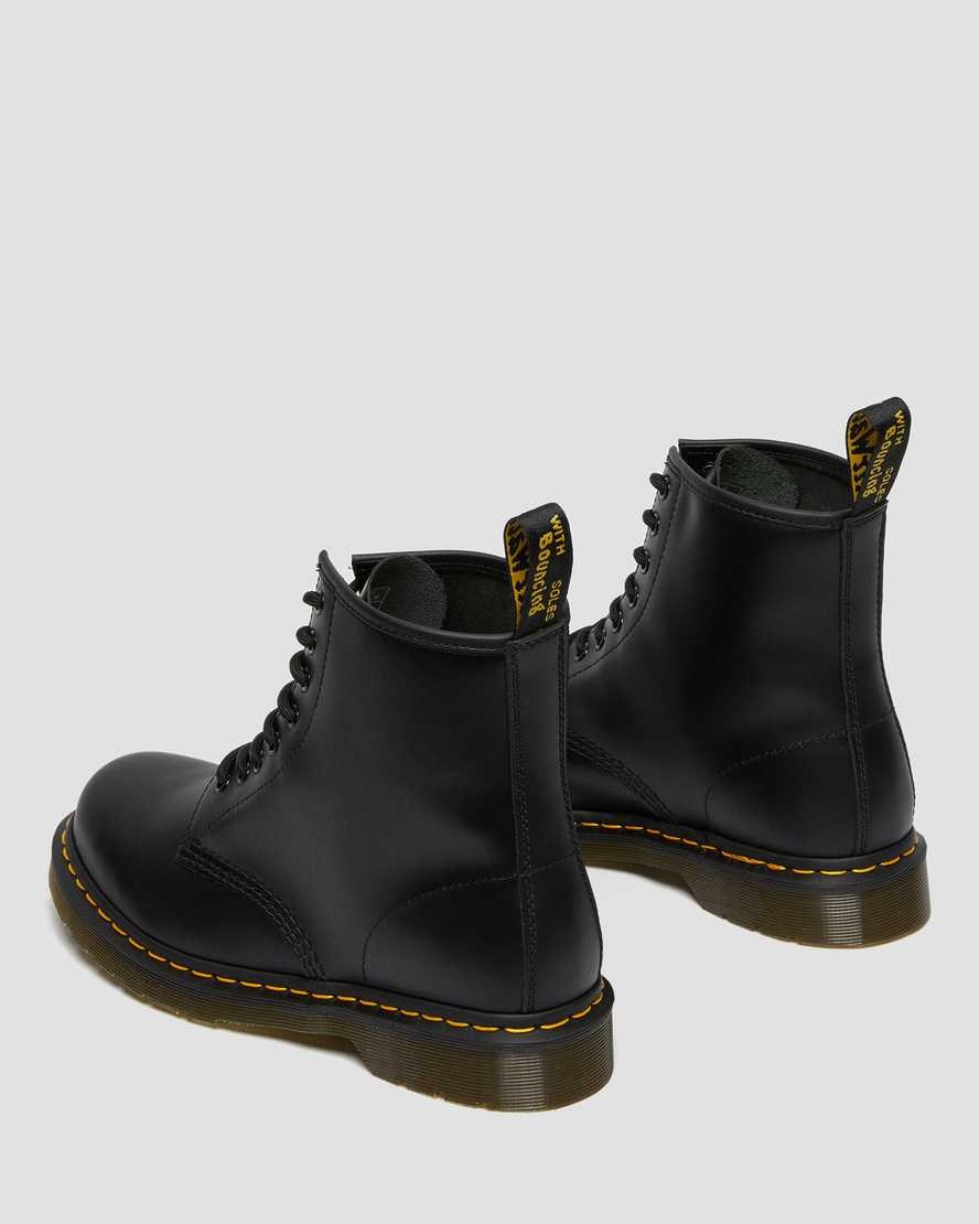 Black Smooth Leather Women's Dr Martens 1460 Smooth Leather Lace Up Boots | NZG-470163