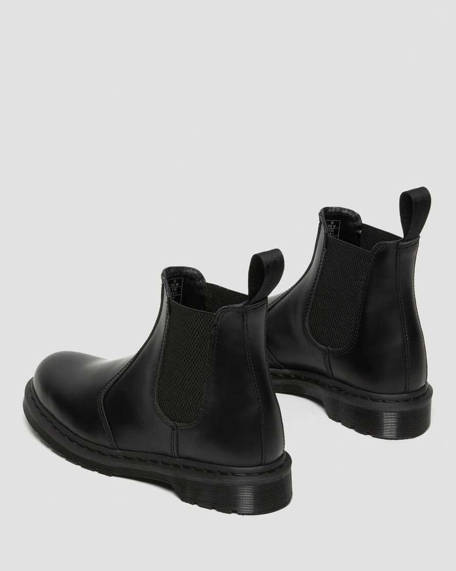 Black Smooth Leather Women's Dr Martens 2976 Mono Smooth Leather Chelsea Boots | OCX-360825