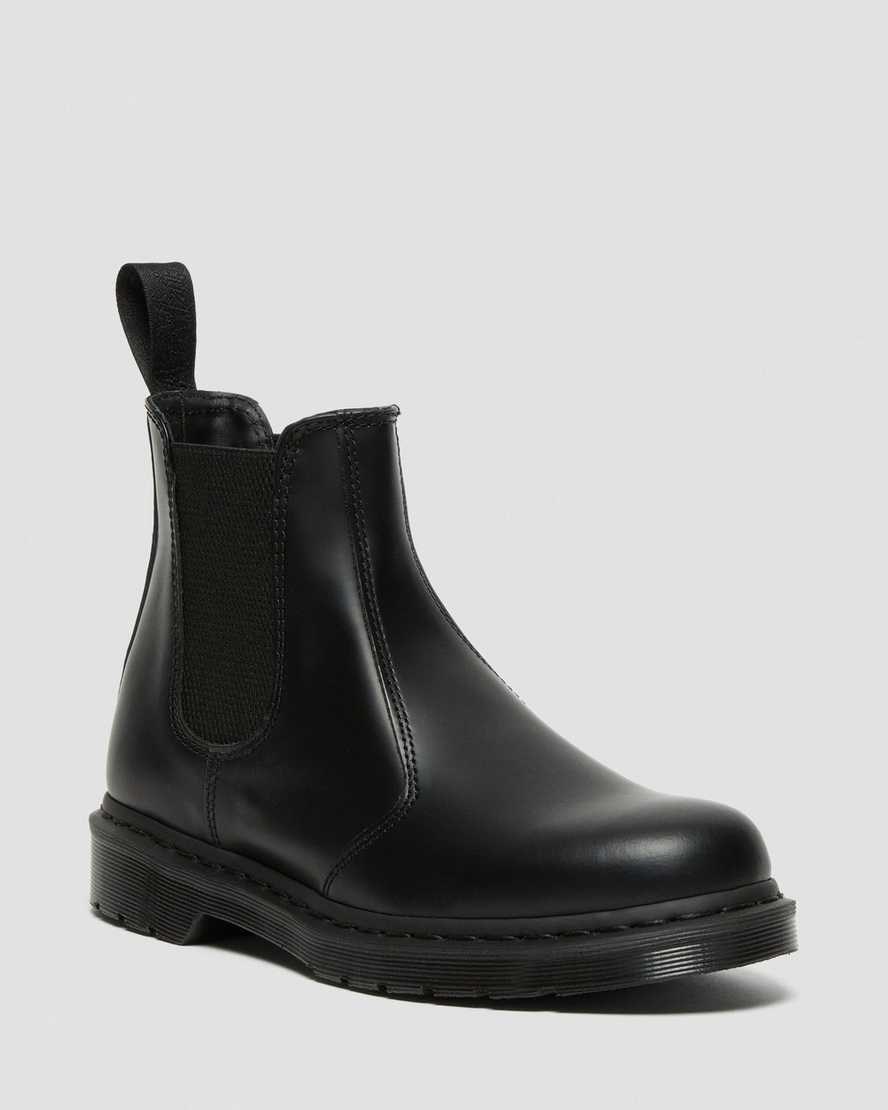 Black Smooth Leather Women\'s Dr Martens 2976 Mono Smooth Leather Chelsea Boots | OCX-360825
