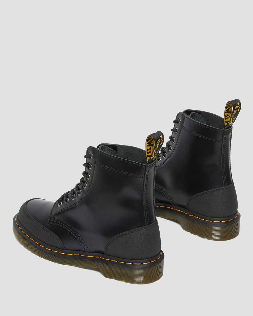 Black Smooth Women's Dr Martens 1460 Guard Panel Leather Lace Up Boots | ANY-793012