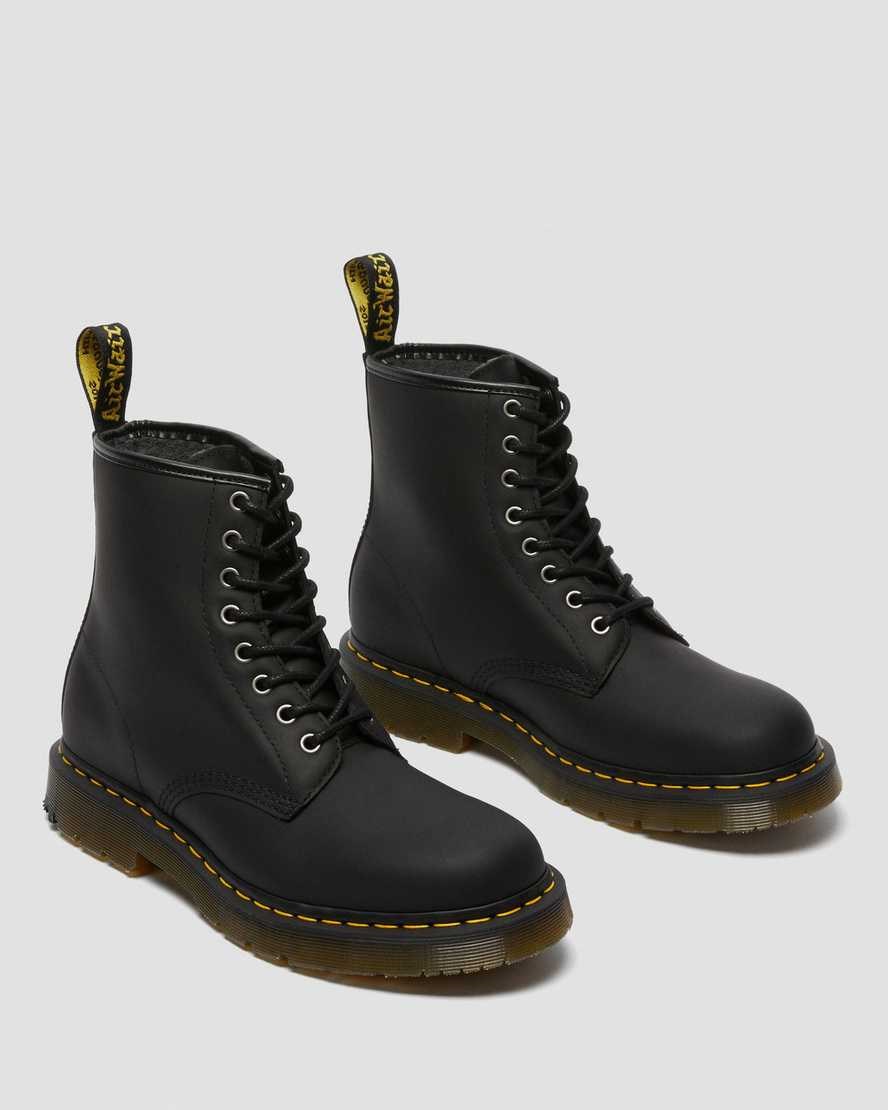 Black Snowplow Women's Dr Martens 1460 DM's Wintergrip Lace Up Boots | JLA-392506