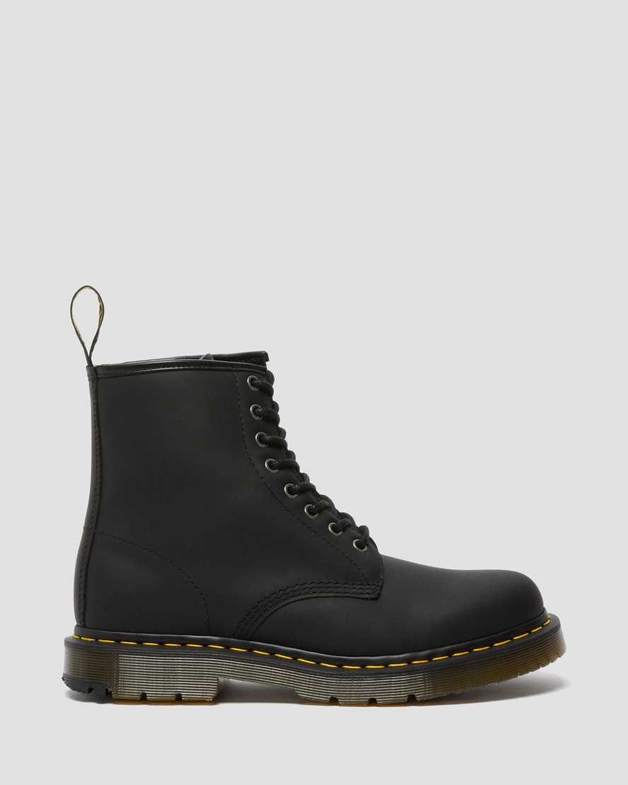 Black Snowplow Women's Dr Martens 1460 DM's Wintergrip Lace Up Boots | JLA-392506