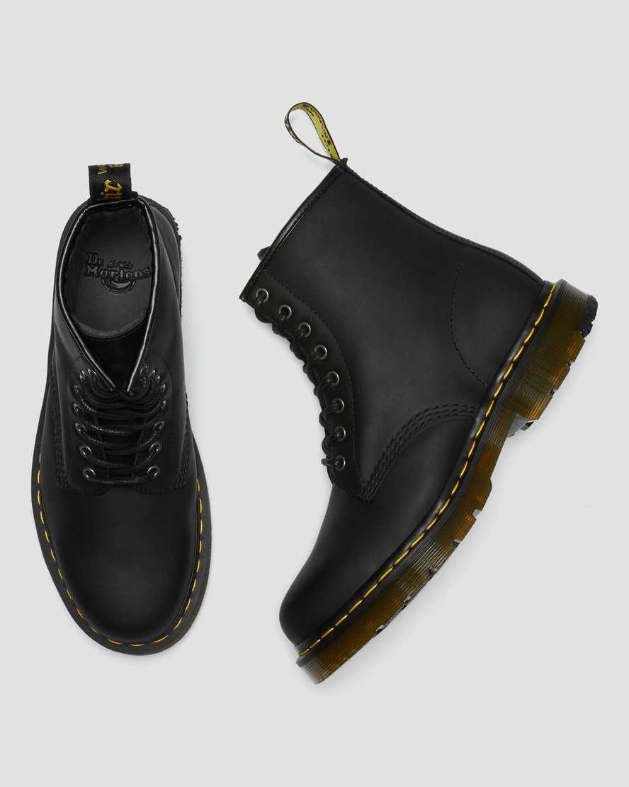 Black Snowplow Women's Dr Martens 1460 DM's Wintergrip Lace Up Boots | JLA-392506