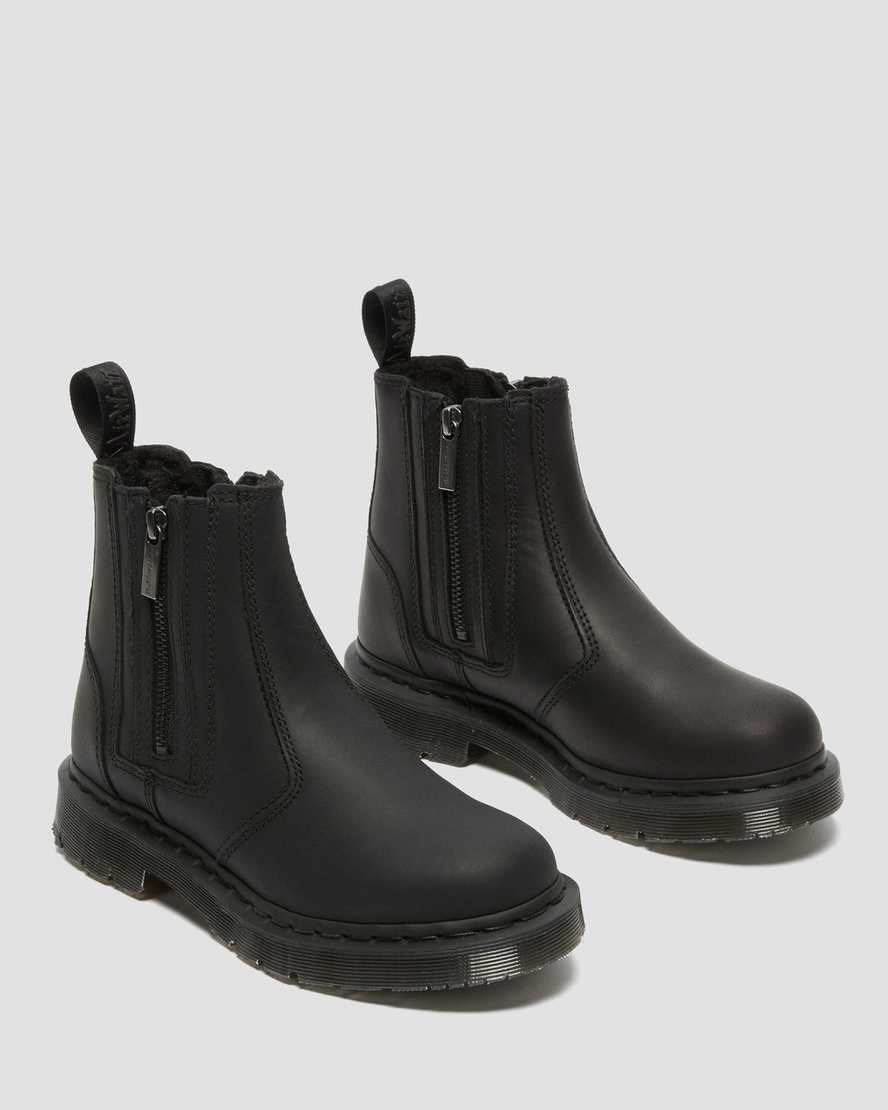 Black Snowplow Women's Dr Martens 2976 DM's Wintergrip Zip Chelsea Boots | DJM-746123