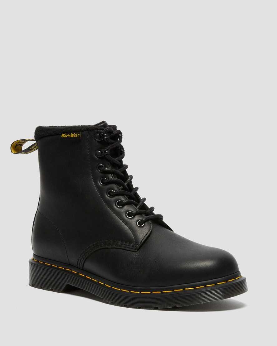 Black Valor Wp Women\'s Dr Martens 1460 Pascal Warmwair Leather Lace Up Boots | AWS-834162