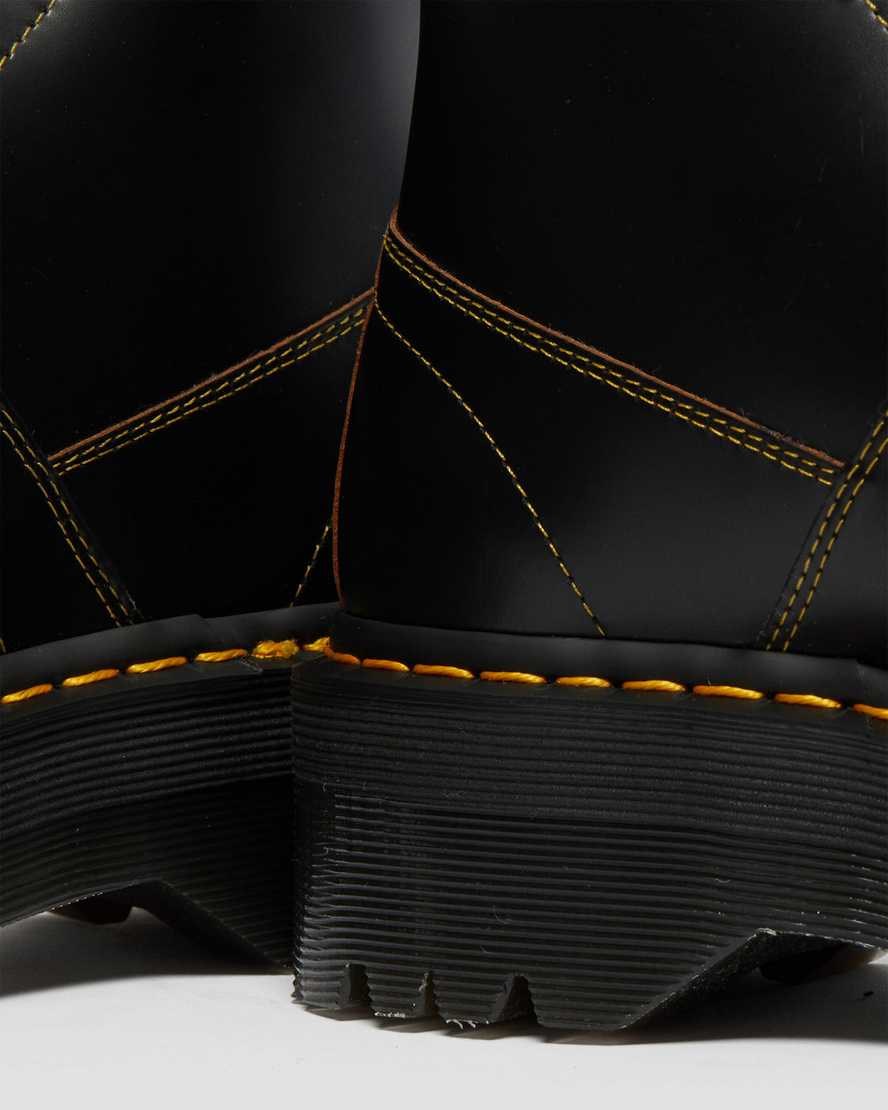 Black Vintage Smooth Women's Dr Martens Church Platform Lace Up Boots | GRM-579623