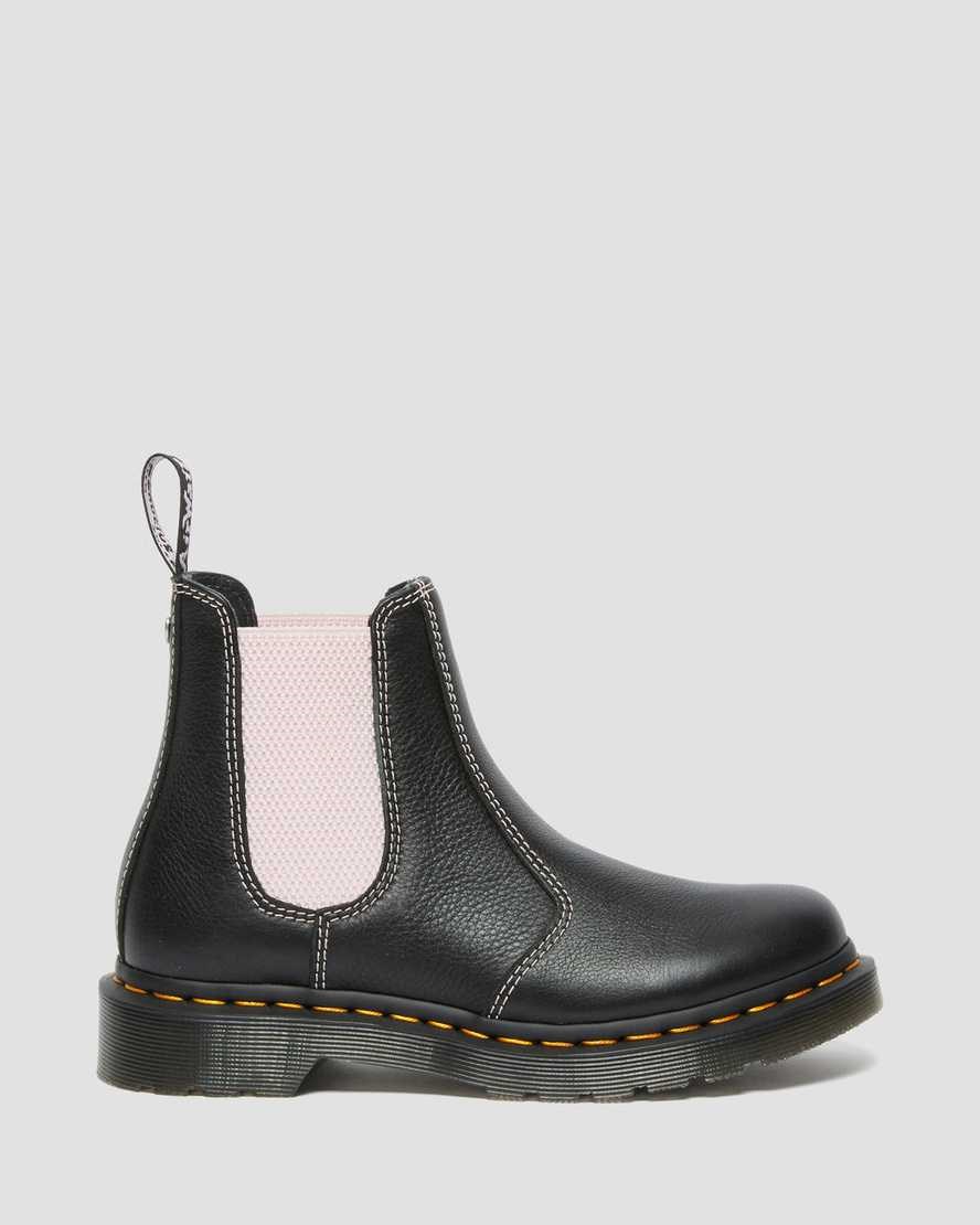 Black Virginia Women's Dr Martens 2976 Contrast Leather Chelsea Boots | WFK-903562