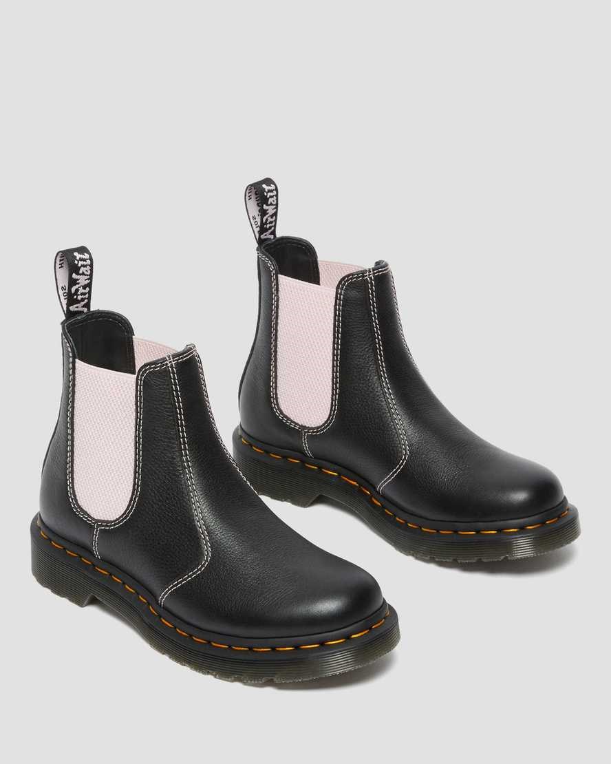 Black Virginia Women's Dr Martens 2976 Contrast Leather Chelsea Boots | WFK-903562