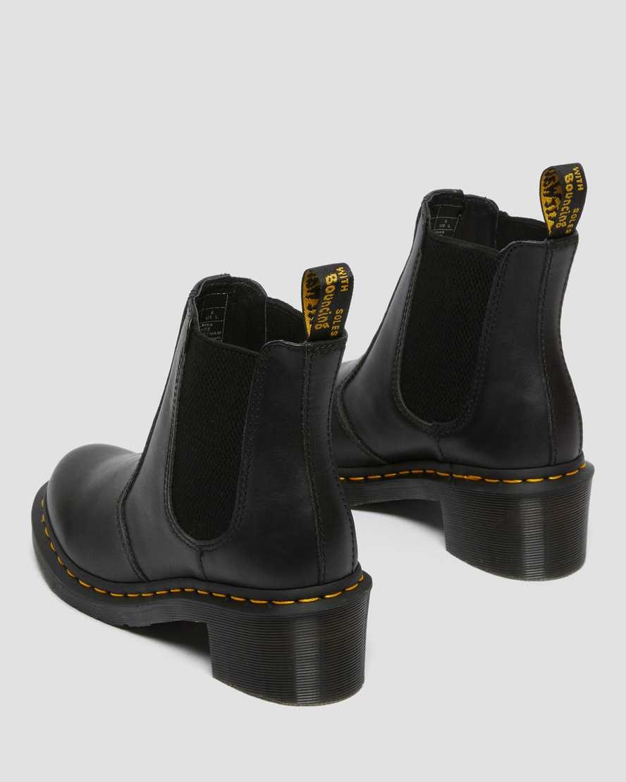 Black Wanama Women's Dr Martens Cadence Leather Heeled Chelsea Boots | THQ-075348