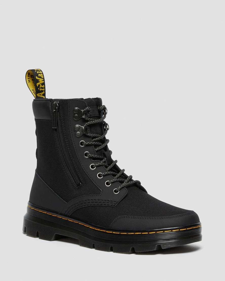 Black Women\'s Dr Martens Combs Zip Lace Up Boots | NAE-069752