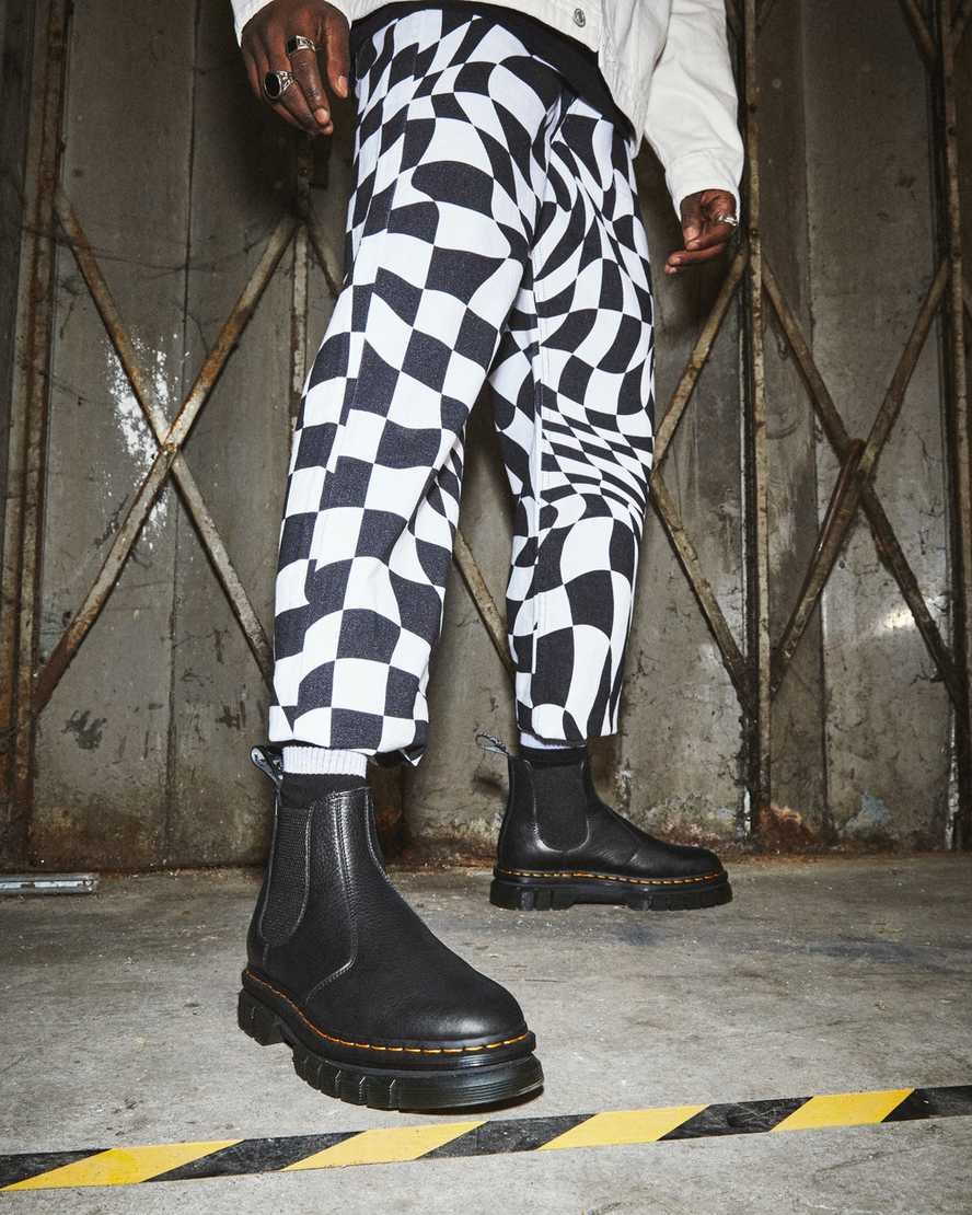 Black Women's Dr Martens Rikard Lunar Leather Chelsea Boots | IRUFYEH-18