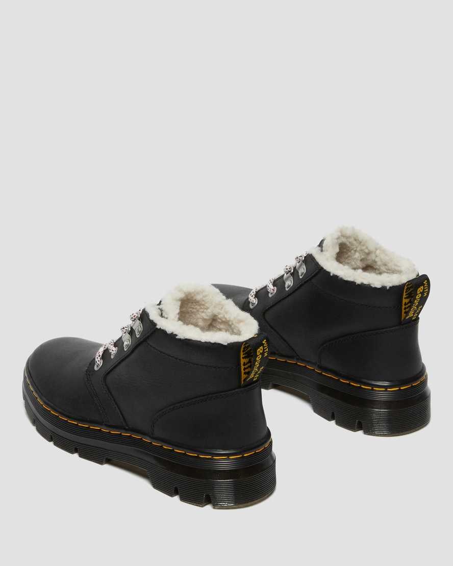 Black Wyoming Women's Dr Martens Bonny Faux Shearling Lined Lace Up Boots | QUZ-246903