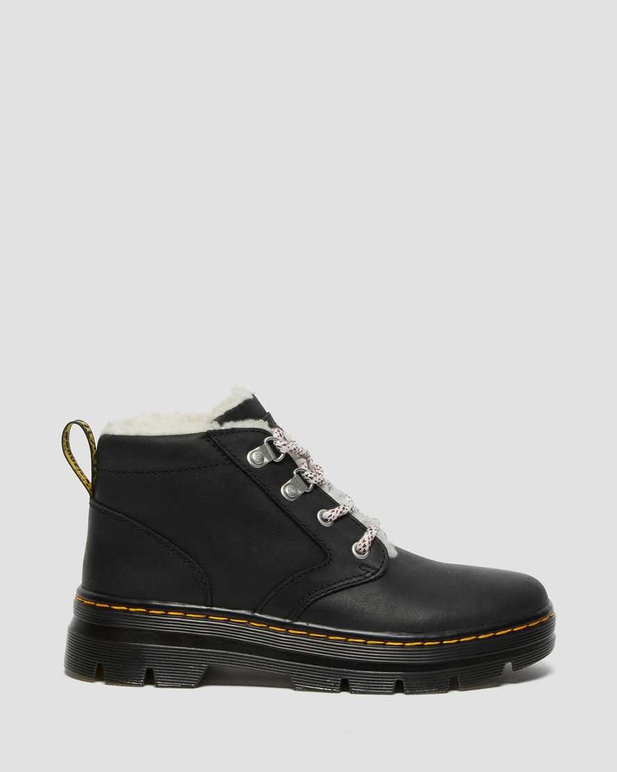 Black Wyoming Women's Dr Martens Bonny Faux Shearling Lined Lace Up Boots | QUZ-246903