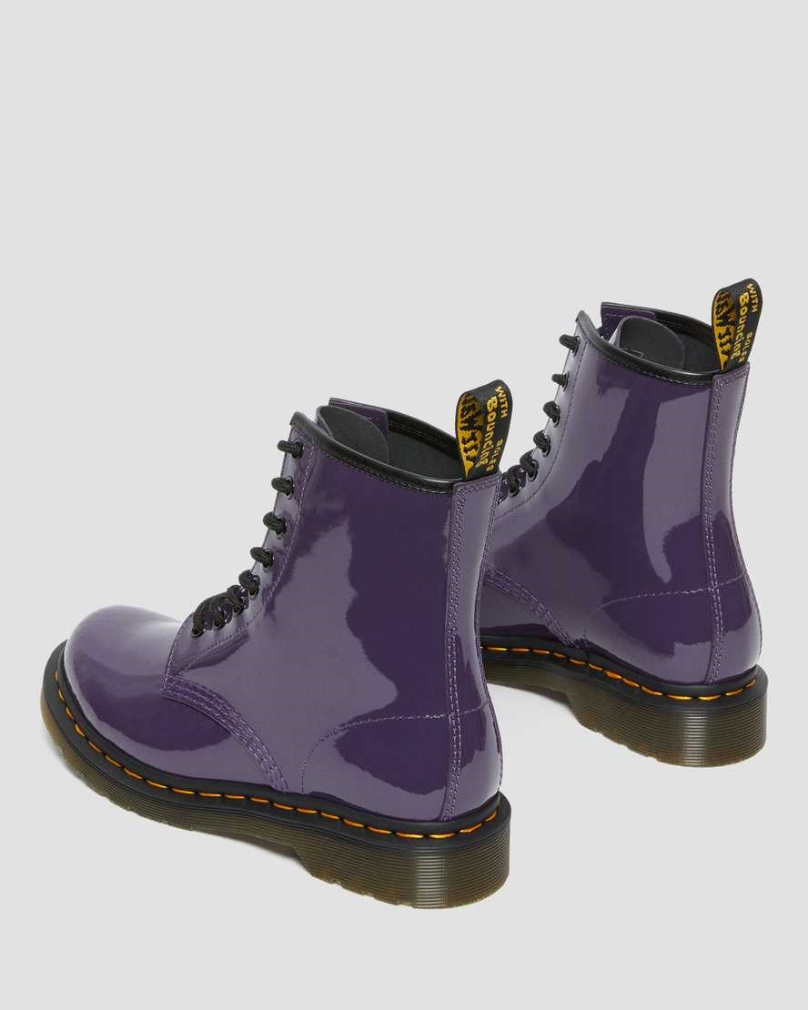 Blackcurrant Patent Lamper Women's Dr Martens 1460 Patent Leather Lace Up Boots | DWY-642813