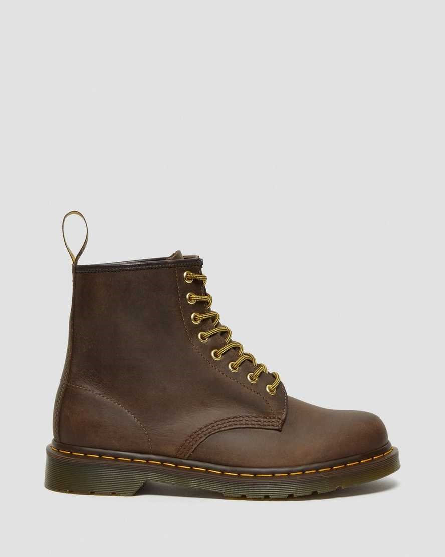 Brown Crazy Horse Leather Women's Dr Martens 1460 Crazy Horse Leather Lace Up Boots | EUK-537482