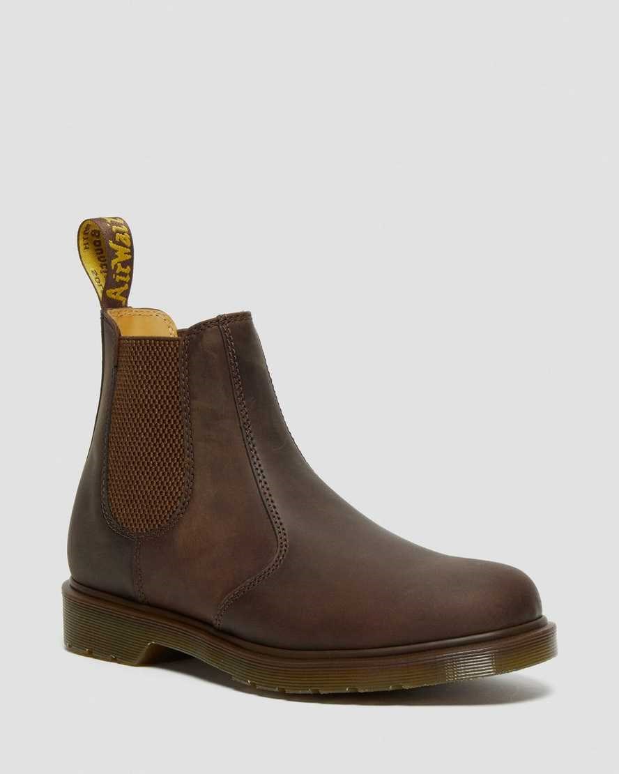 Brown Crazy Horse Leather Women's Dr Martens 2976 Crazy Horse Leather Chelsea Boots | EWJ-314526