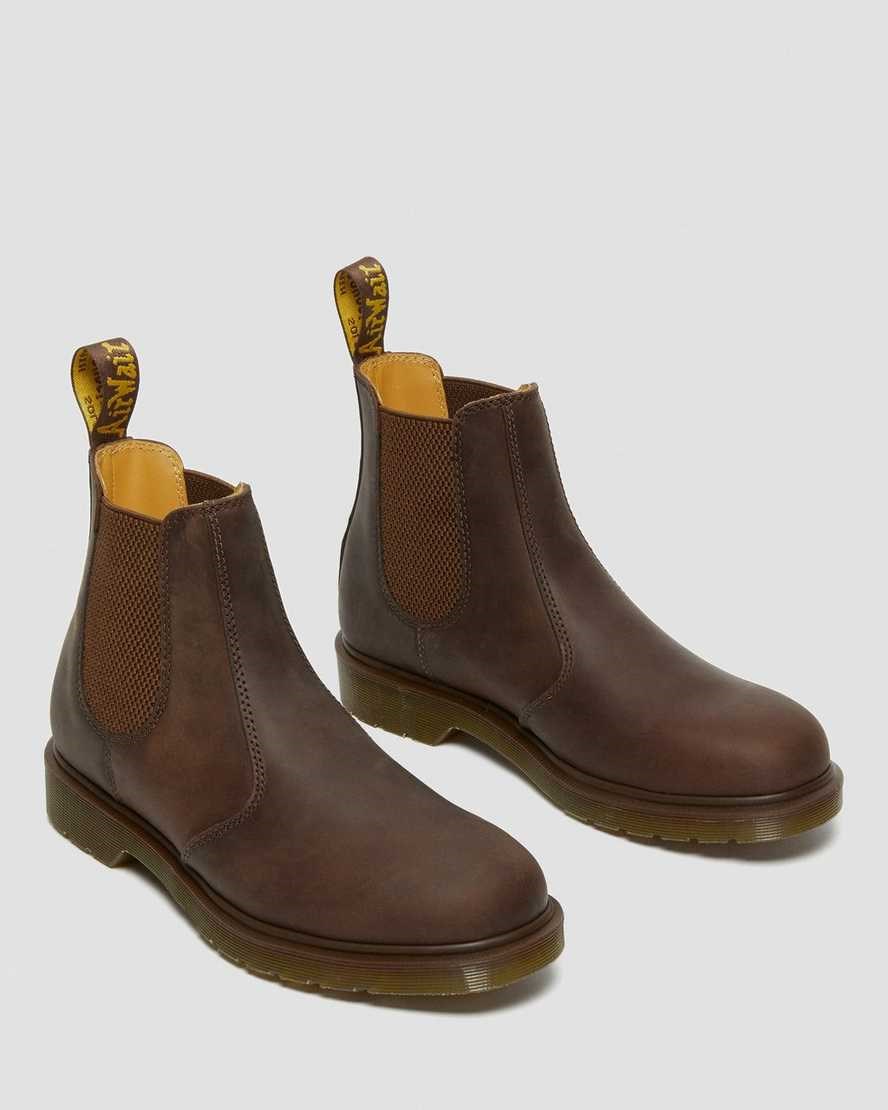 Brown Crazy Horse Leather Women's Dr Martens 2976 Crazy Horse Leather Chelsea Boots | EWJ-314526